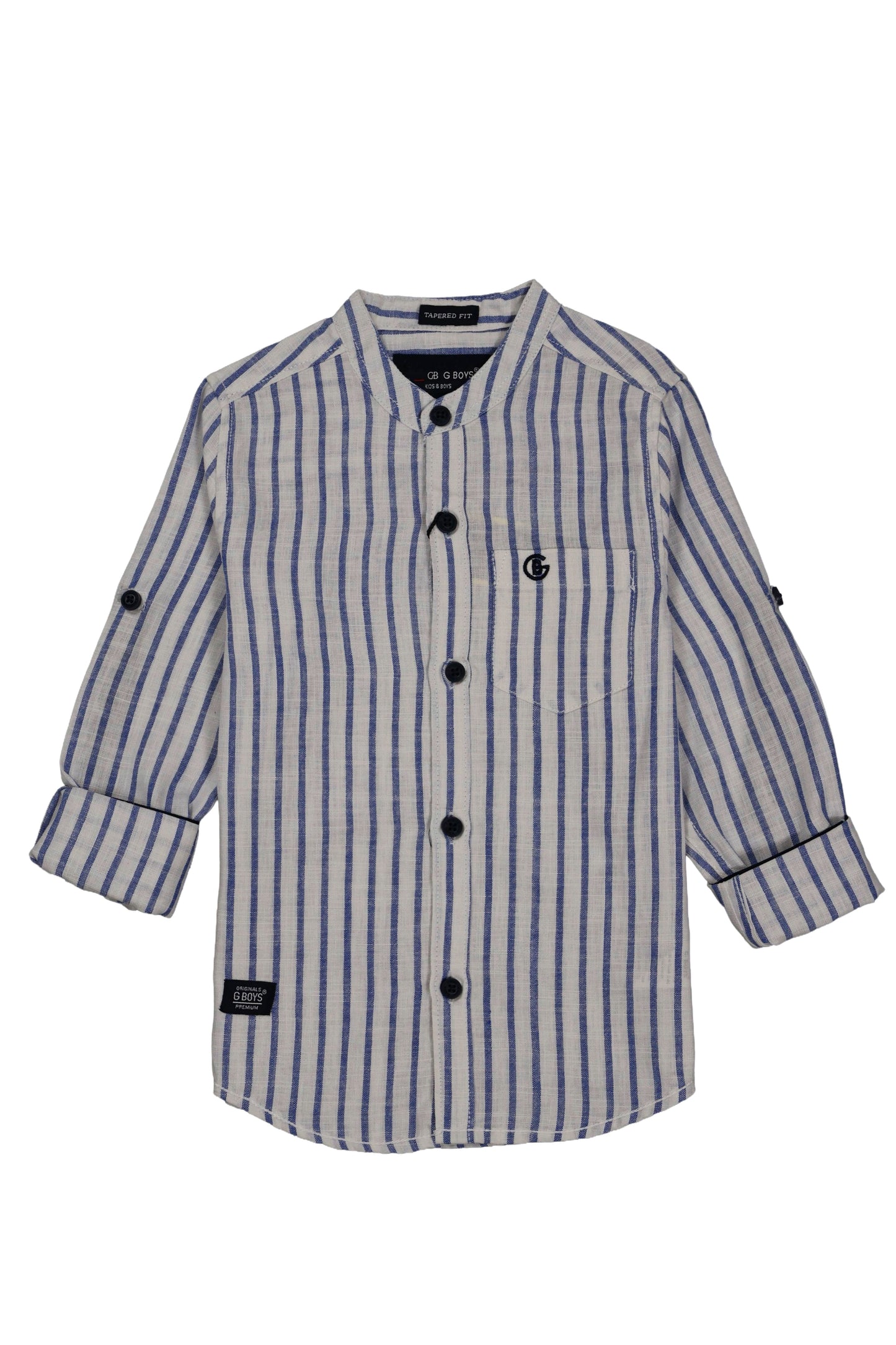 Cotton chinese collar shirt