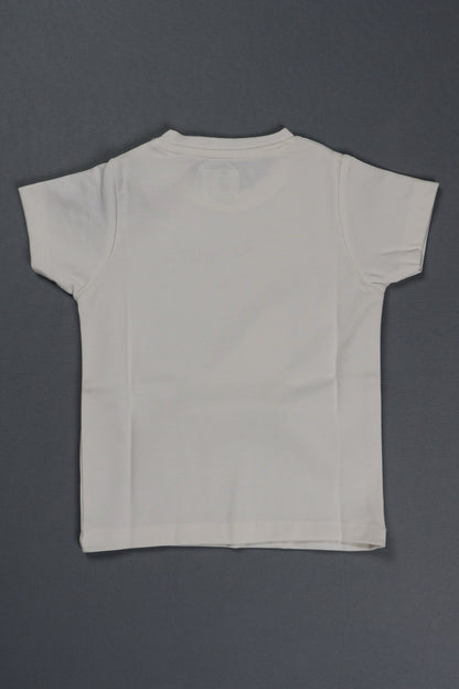 Light gray t-shirt on a dark gray background