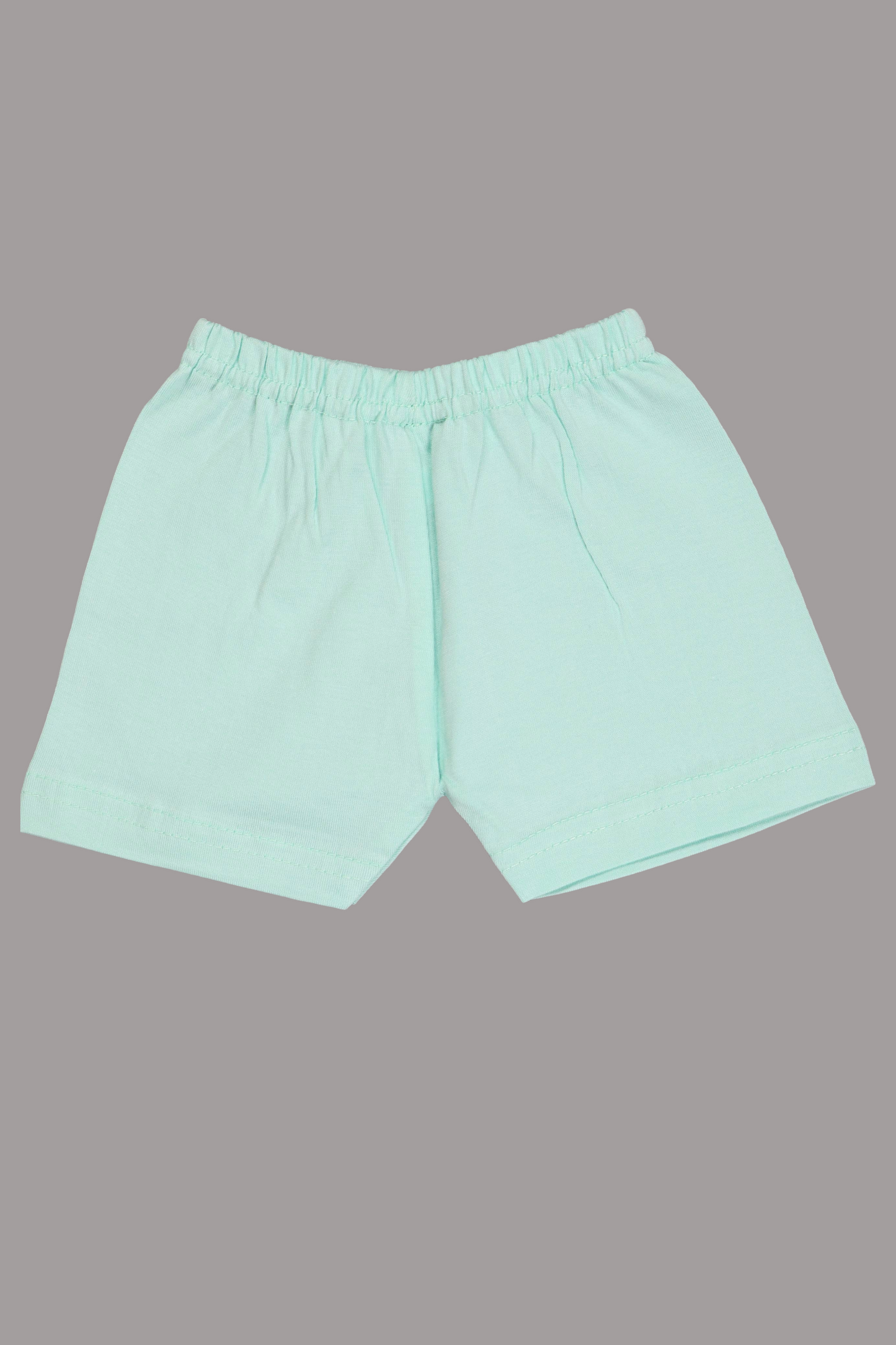 Light blue shorts on a gray background