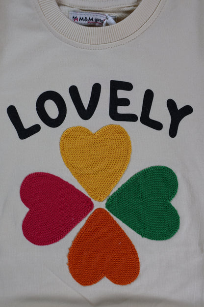 Fyst Premium Cotton Knit Sweatshirt for Girls – Cream