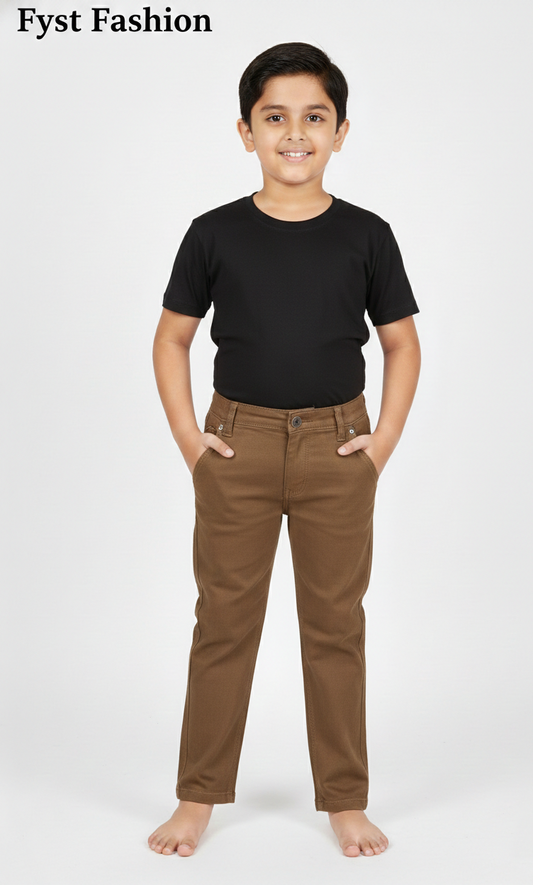 Fyst Premium Denim Smart Casual Jeans for Boys - Sand Beige - Fyst Fashion