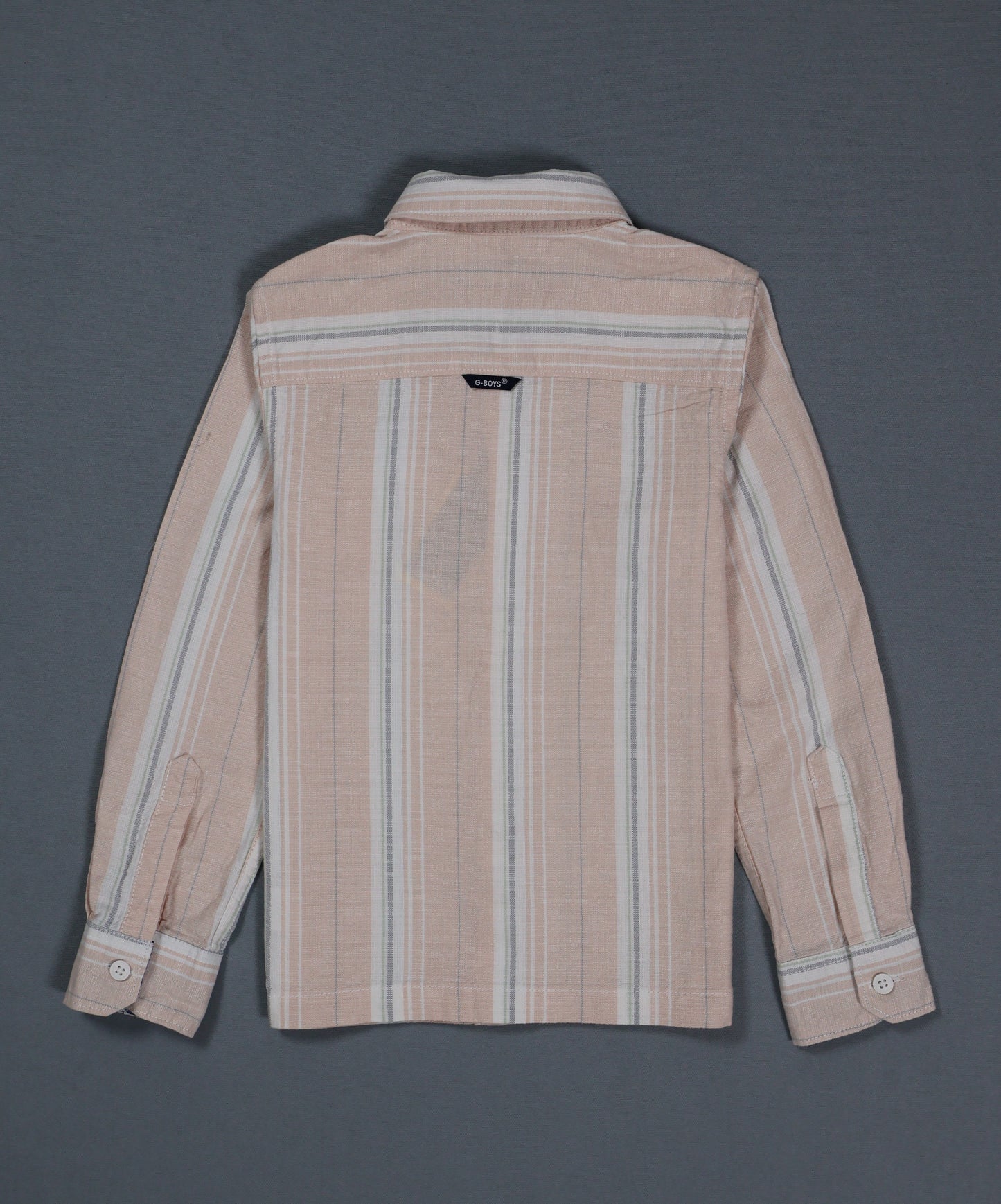 Striped shirt on a gray background