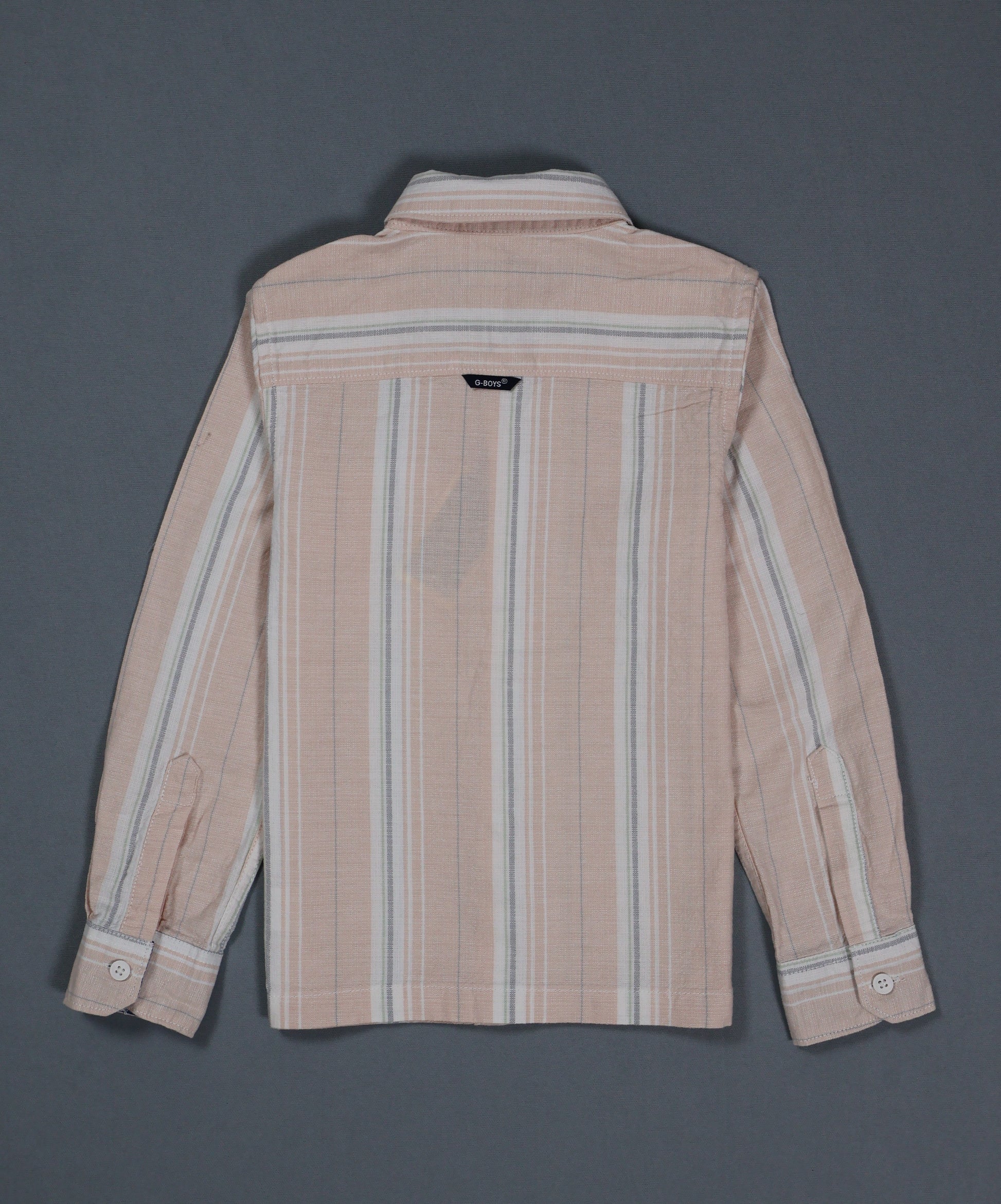 Striped shirt on a gray background
