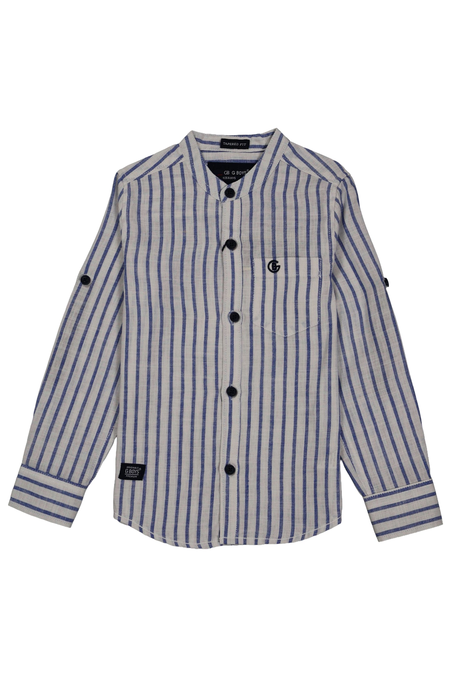 Cotton chinese collar shirt