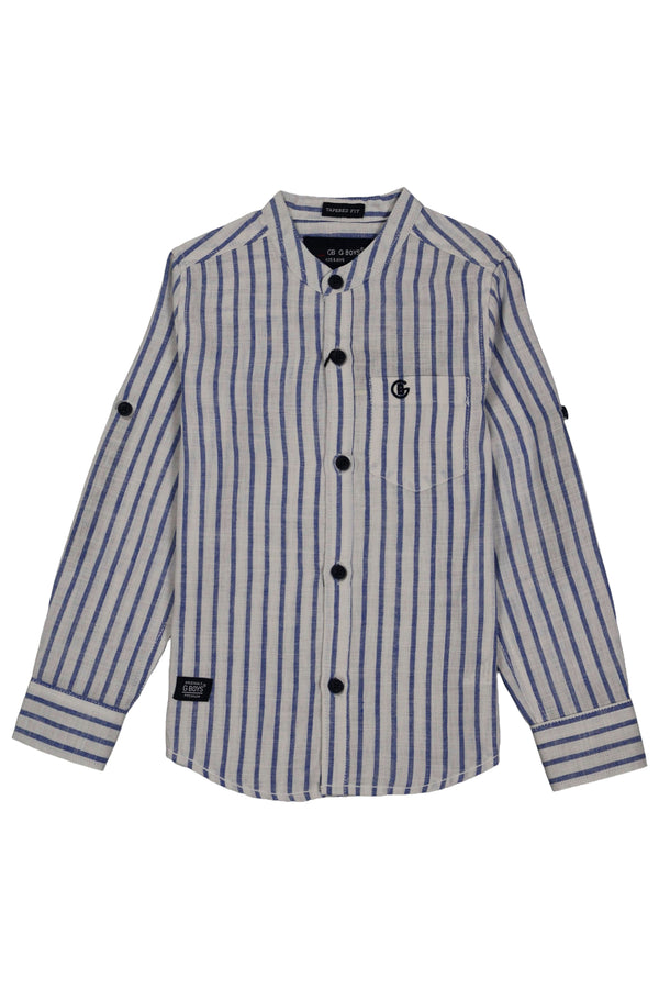 Cotton chinese collar shirt